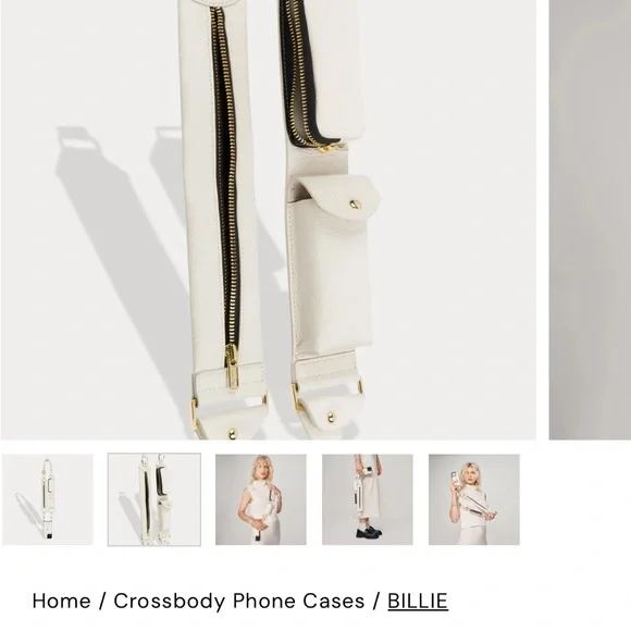 Bandolier White Crossbody Phone Case Sleek Design - Picture 3 of 9